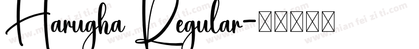 Harugha Regular字体转换